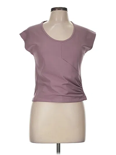 Pre-owned Athleta Short Sleeve Top Purple Scoop Neck Tops