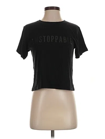 Pre-owned Athleta Short Sleeve T-shirt In Black