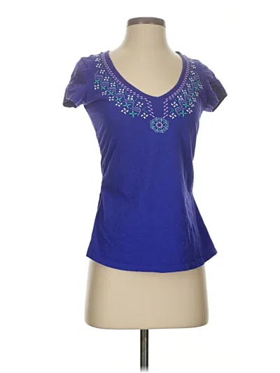 Pre-owned Athleta Short Sleeve T-shirt In Blue