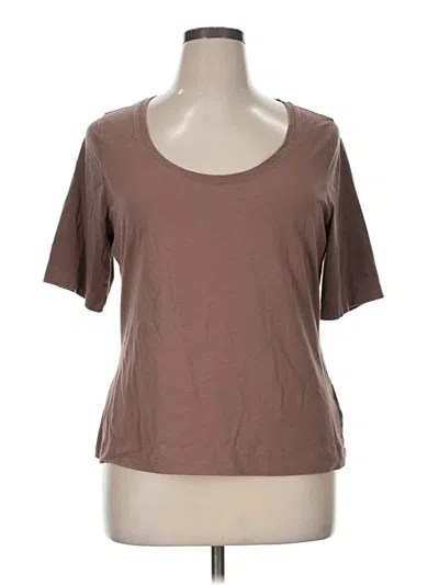 Pre-owned Athleta Short Sleeve T-shirt In Brown