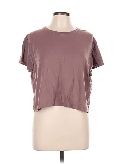 Pre-owned Athleta Short Sleeve T-shirt In Brown
