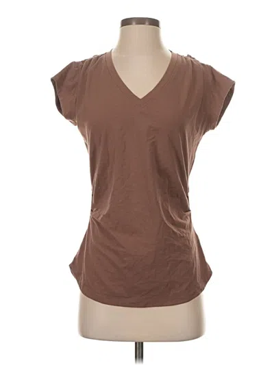 Pre-owned Athleta Short Sleeve T-shirt In Brown