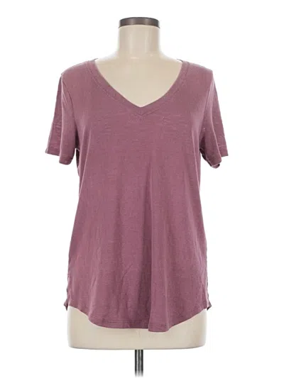 Pre-owned Athleta Short Sleeve T-shirt In Burgundy