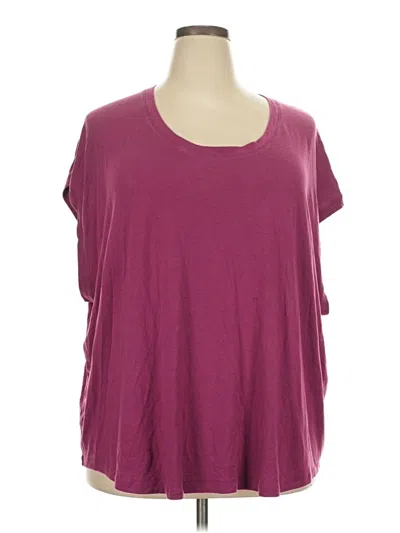 Pre-owned Athleta Short Sleeve T-shirt In Burgundy