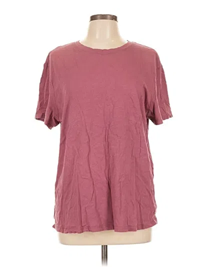 Pre-owned Athleta Short Sleeve T-shirt In Burgundy