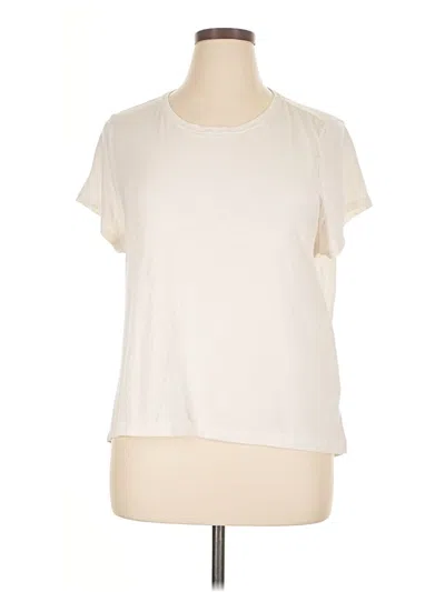 Pre-owned Athleta Short Sleeve T-shirt In Ivory