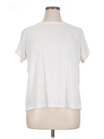 Pre-owned Athleta Short Sleeve T-shirt In Ivory