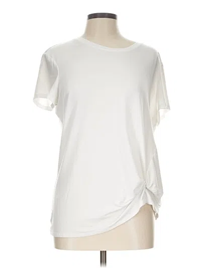 Pre-owned Athleta Short Sleeve T-shirt In Ivory
