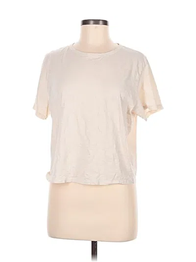 Pre-owned Athleta Short Sleeve T-shirt In Ivory