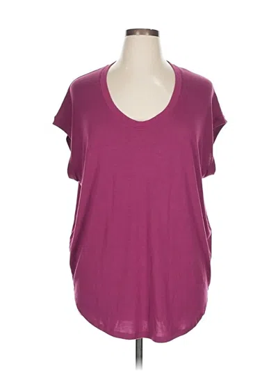 Pre-owned Athleta Short Sleeve T-shirt In Purple