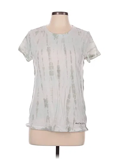 Pre-owned Athleta Short Sleeve T-shirt In Silver