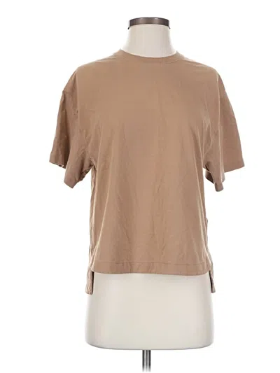 Pre-owned Athleta Short Sleeve T-shirt In Tan