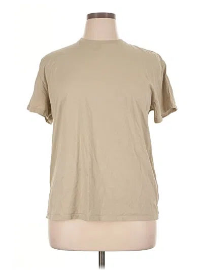 Pre-owned Athleta Short Sleeve T-shirt In Tan