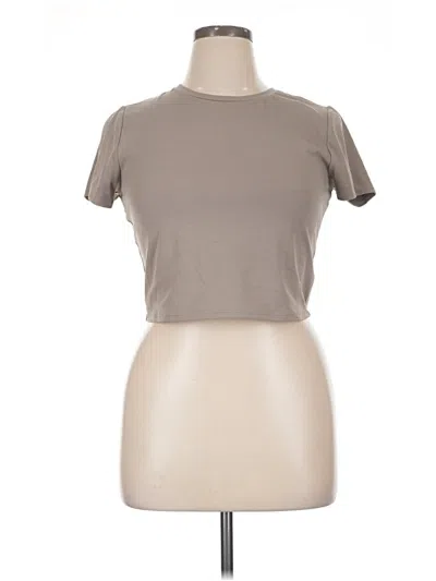 Pre-owned Athleta Short Sleeve T-shirt In Tan