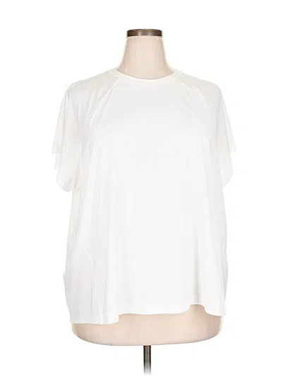 Pre-owned Athleta Short Sleeve T-shirt In White