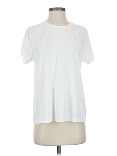 Pre-owned Athleta Short Sleeve T-shirt In White