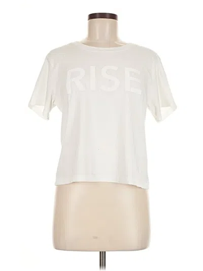 Pre-owned Athleta Short Sleeve T-shirt In White