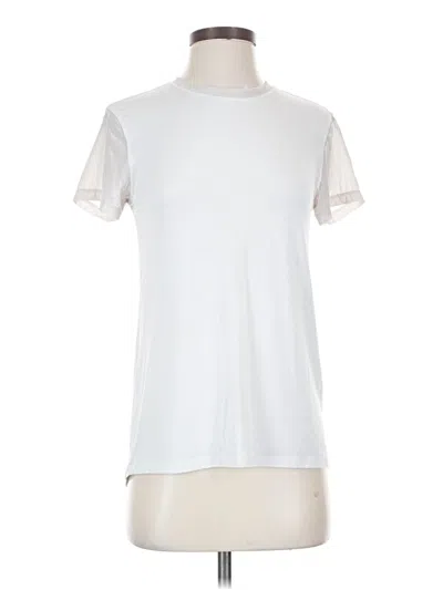 Pre-owned Athleta Short Sleeve T-shirt In White