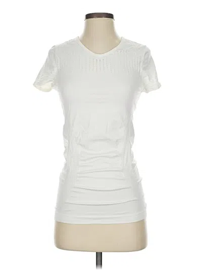 Pre-owned Athleta Short Sleeve T-shirt In White