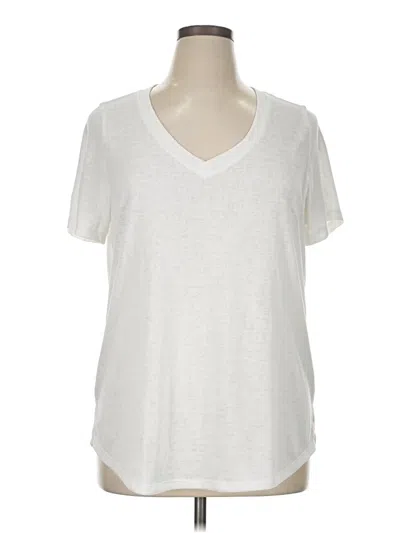 Pre-owned Athleta Short Sleeve T-shirt In White