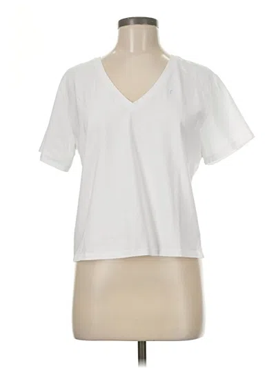 Pre-owned Athleta Short Sleeve T-shirt In White
