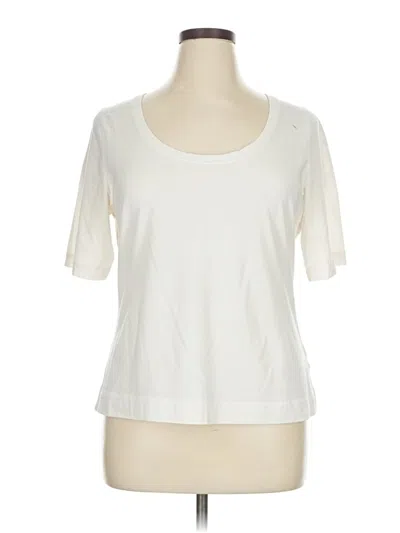 Pre-owned Athleta Short Sleeve T-shirt In White