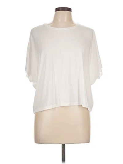 Pre-owned Athleta Short Sleeve T-shirt In White