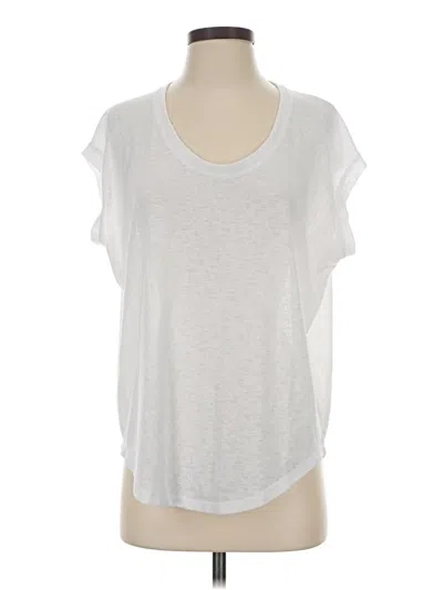 Pre-owned Athleta Short Sleeve T-shirt In White