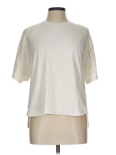 Pre-owned Athleta Short Sleeve T-shirt In White