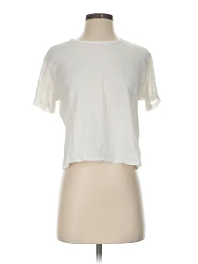 Pre-owned Athleta Short Sleeve T-shirt In White