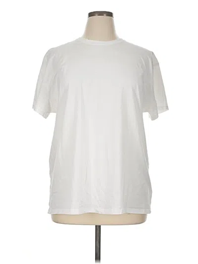 Pre-owned Athleta Short Sleeve T-shirt In White