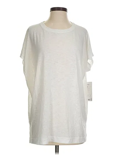 Pre-owned Athleta Short Sleeve T-shirt In White