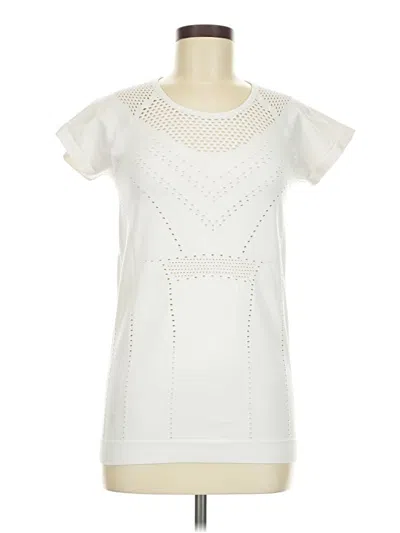 Pre-owned Athleta Short Sleeve T-shirt In White