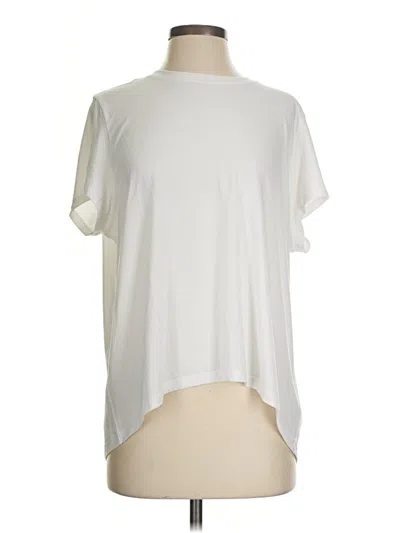 Pre-owned Athleta Short Sleeve T-shirt In White