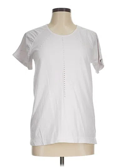 Pre-owned Athleta Short Sleeve T-shirt In White