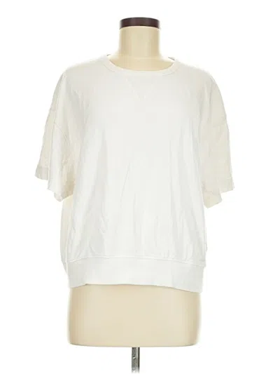 Pre-owned Athleta Short Sleeve T-shirt In White