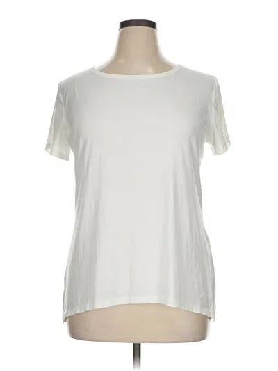 Pre-owned Athleta Short Sleeve T-shirt In White