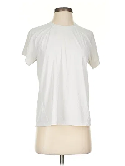 Pre-owned Athleta Short Sleeve T-shirt In White
