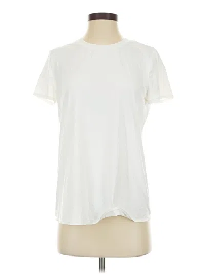Pre-owned Athleta Short Sleeve T-shirt In White