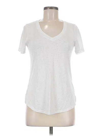 Pre-owned Athleta Short Sleeve T-shirt In White