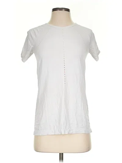Pre-owned Athleta Short Sleeve T-shirt In White