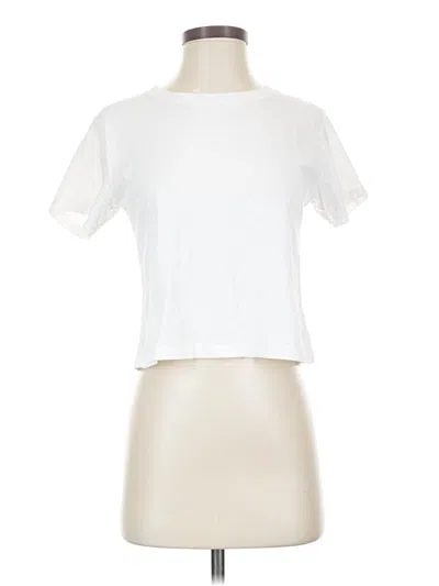 Pre-owned Athleta Short Sleeve T-shirt In White