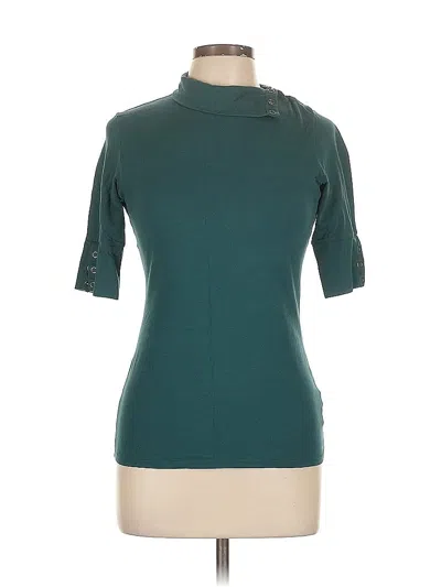 Pre-owned Athleta Short Sleeve Turtleneck In Blue