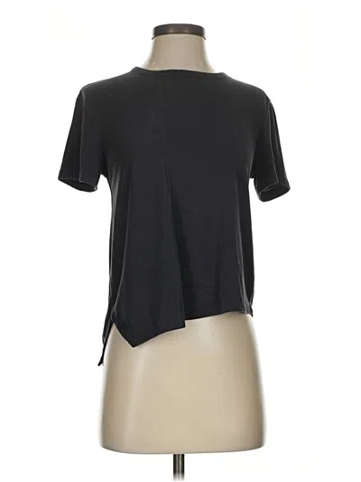 Pre-owned Athleta Short Sleeve Turtleneck In Gray