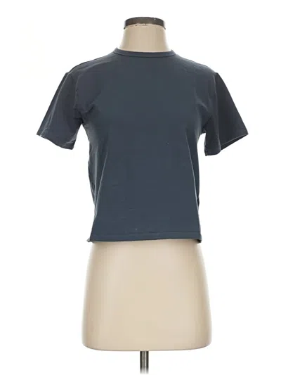 Pre-owned Athleta Short Sleeve Turtleneck In Gray