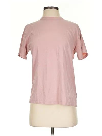 Pre-owned Athleta Short Sleeve Turtleneck In Pink