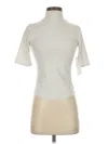 Athleta Short Sleeve Turtleneck In Silver