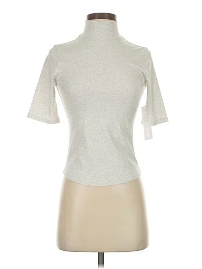 Athleta Short Sleeve Turtleneck In Silver