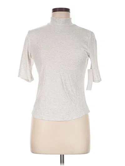 Athleta Short Sleeve Turtleneck In Metallic