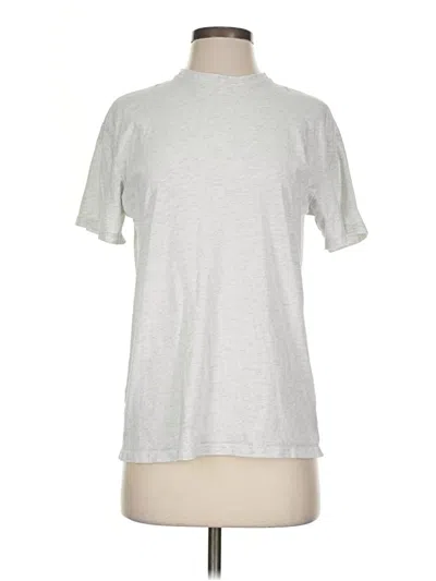Pre-owned Athleta Short Sleeve Turtleneck In Silver